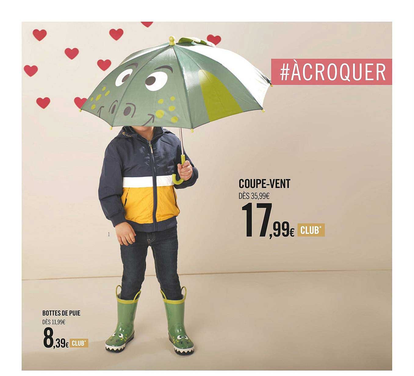 coupe-vent, bottes de pluie