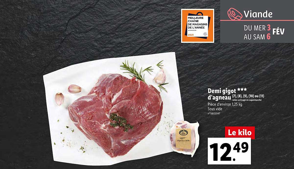 demi gigot d'agneau