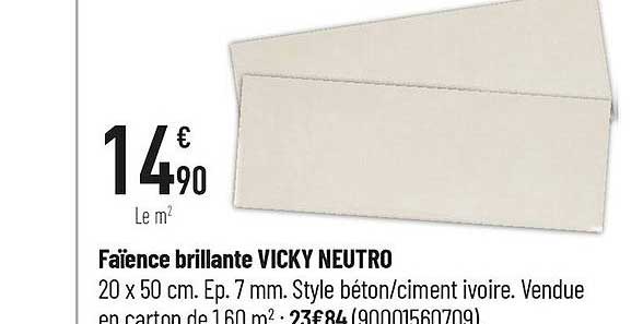 faïence brillante vicky neutro