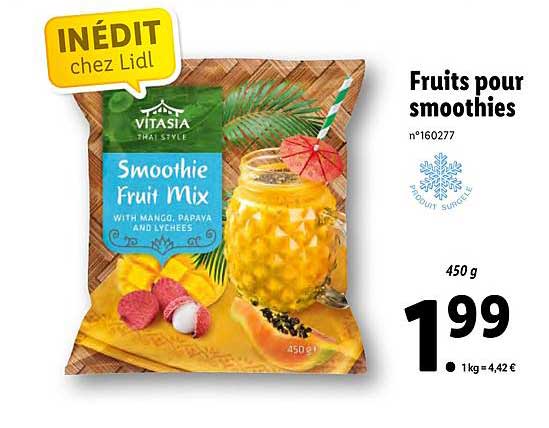 fruits pour smoothies vitasia