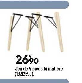 jeu de 4 pieds bi matière