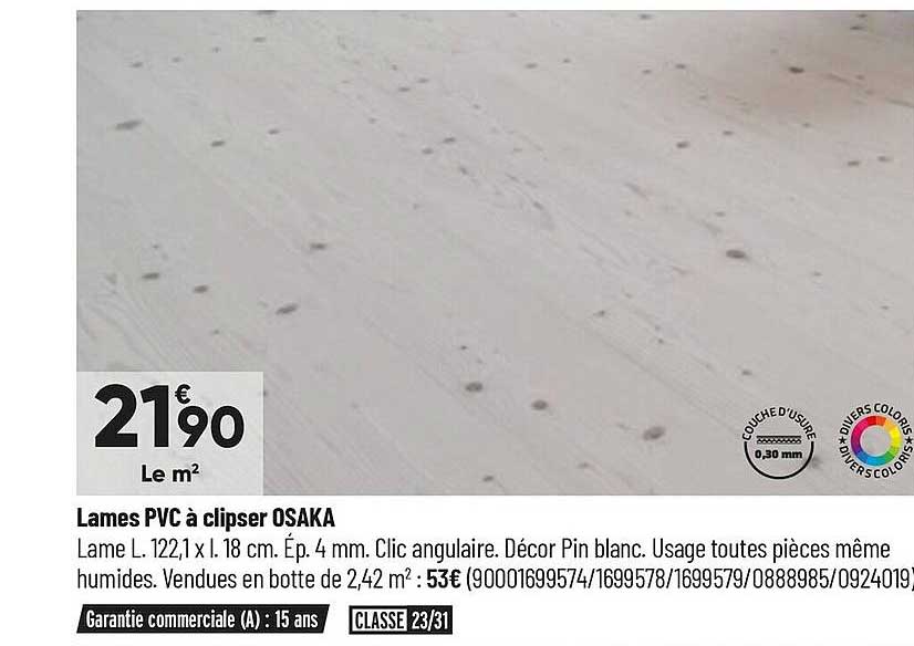 lames pvc à clipser osaka