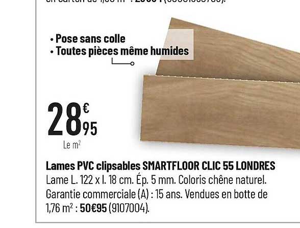 lames pvc clipsables smartfloor clip 55 londres