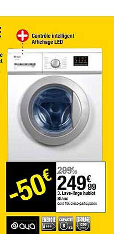 lave-linge hublot blanc