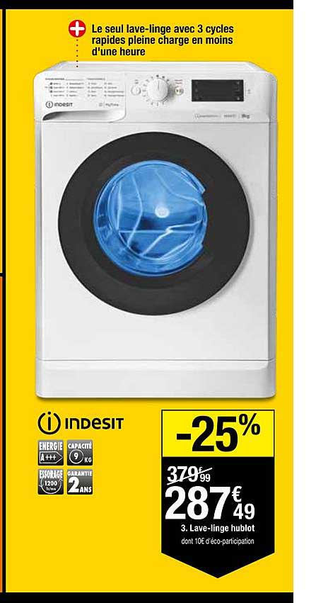 lave-linge hublot indesit