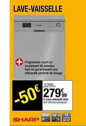 lave-vaisselle inox sharp