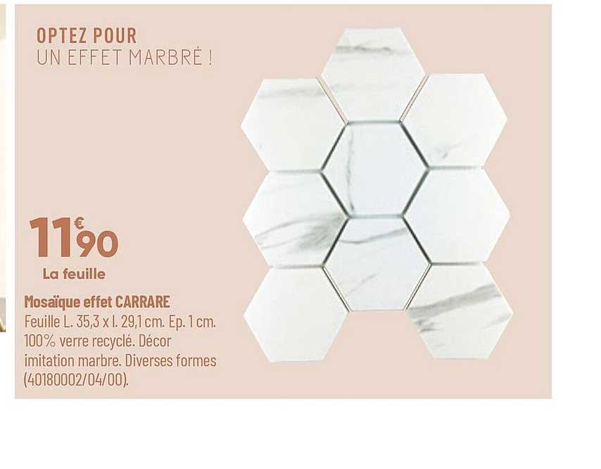 mosaïque effet carrare