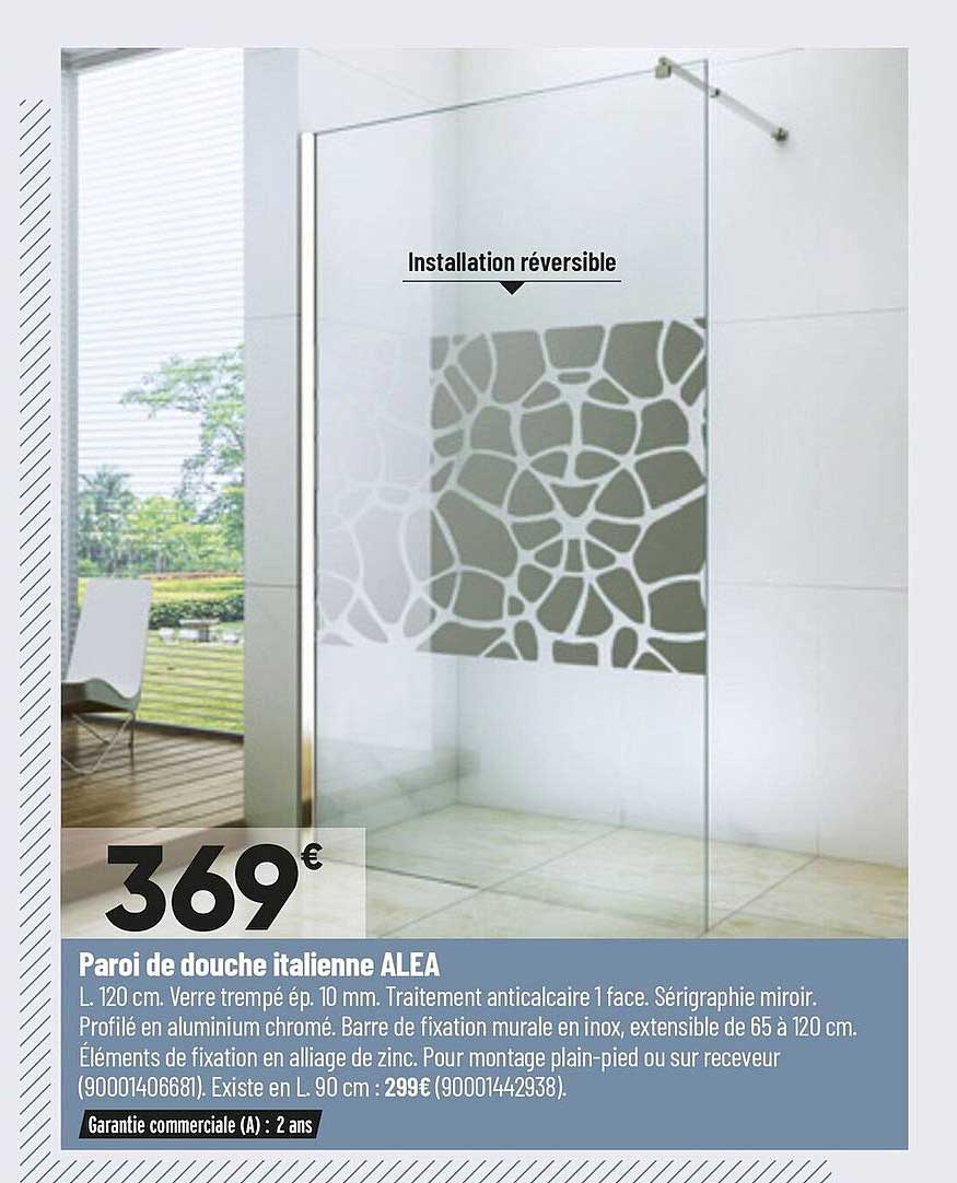 paroi de douche italienne alea