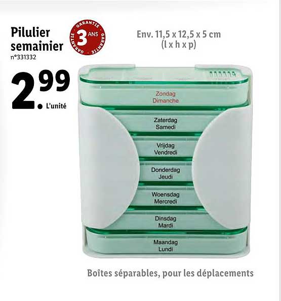 pilulier semainier