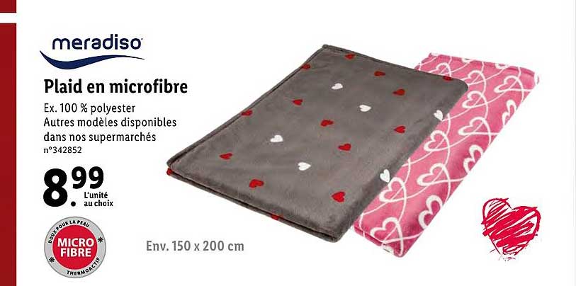 plaid en microfibre meradiso