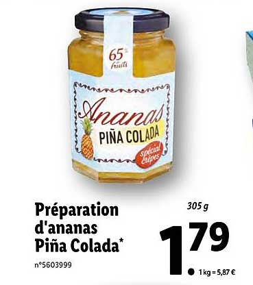 préparation d'ananas pina colada