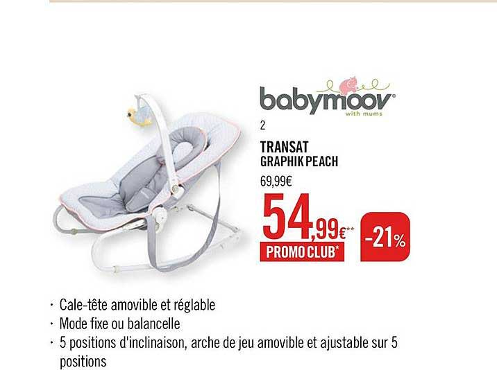 transat graphik peach babymoov