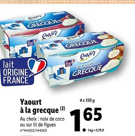 Yaourt à La Grecque Envia