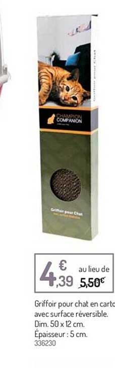 Griffoir Pour Chat En Carton Avec Surface Réversible