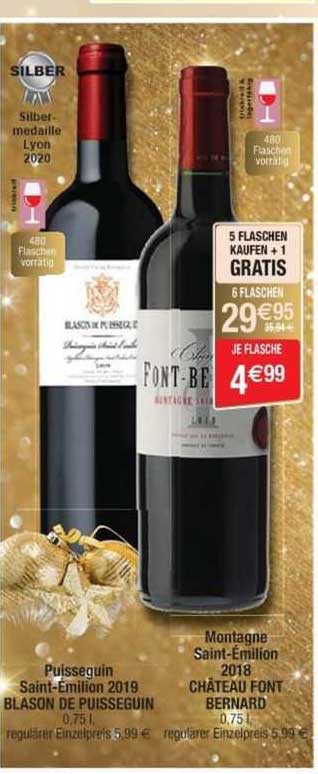 puisseguin saint-émilion 2019 blason de puisseguin, montagne saint-émilion 2018 château font bernard