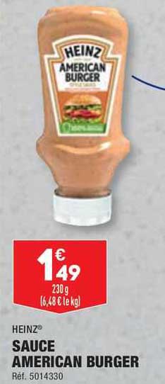 sauce American burger heinz