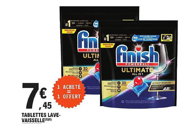 tablettes lave-vaisselle finish