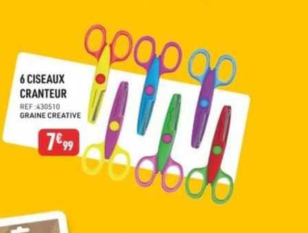 6 ciseaux cranteur graine crétative