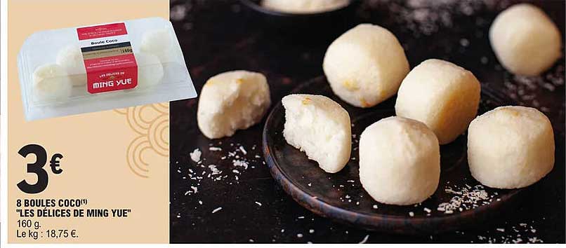 8 boules coco "les délices de ming yue"