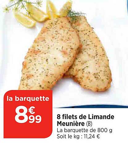 8 Filets De Limande Meunière
