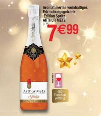 aromatisiertes weinhaltiges erfrischungsgetränk édition spritz arthur metz