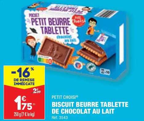 Biscuit Beurre Tablette De Chocolat Au Lait Petit Chois