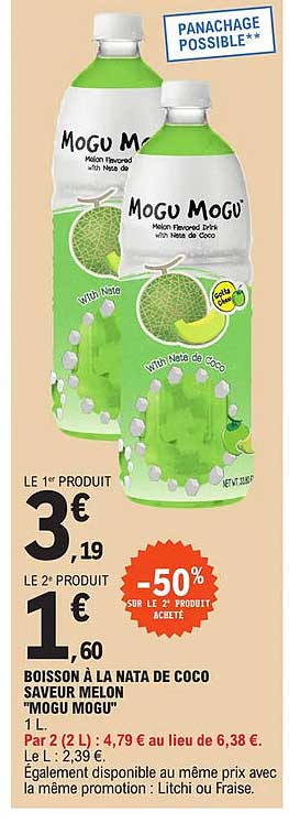 Boisson à La Nata De Coco Saveur Melon "mogu Mogu"