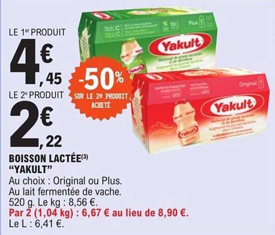 boisson lactée "yakult"
