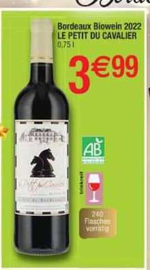 bordeaux biowein 2022 le petit du cavalier