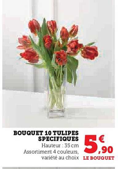 bouquet 10 tulipes specifiques