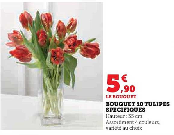 bouquet 10 tulipes spécifiques