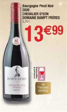bourgogne pinot noir 2020 chevalier d'éon domaine dampt frères