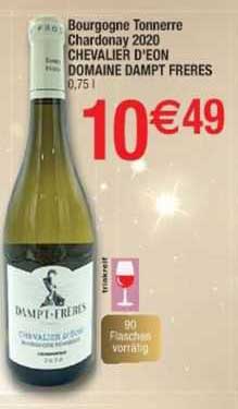 bourgogne tonnerre chardonnay 2020 chevalier d'éon domaine dampt frères