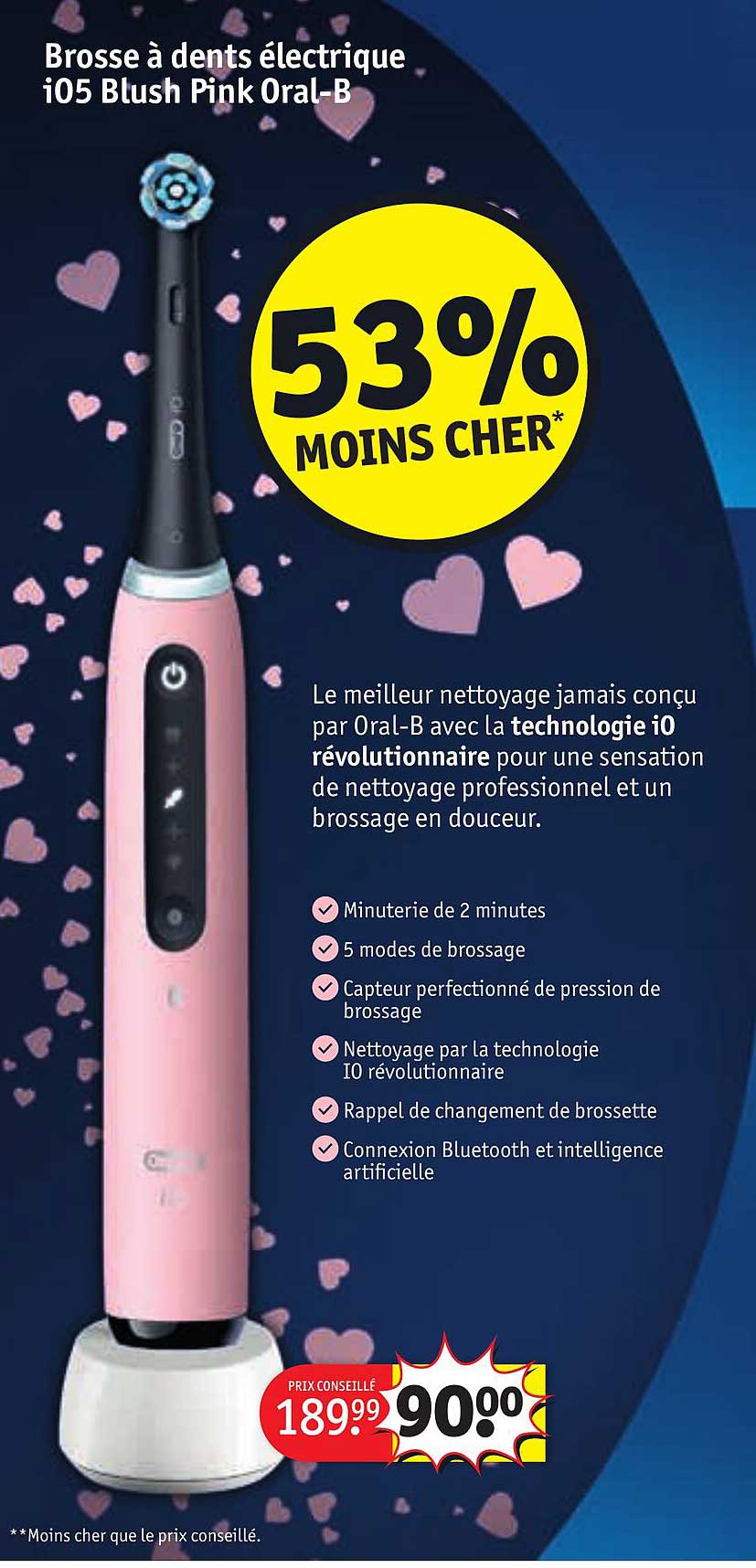 Brosse à Dents électrique Io5 Blush Pink Oral-b