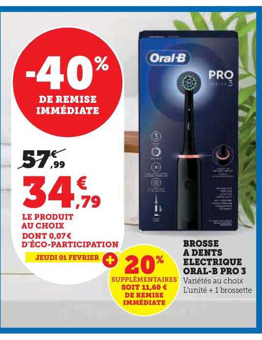 brosse à dents électrique oral-b pro 3