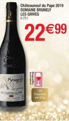 châteauneuf du pape 2019 domaine brunely les grives