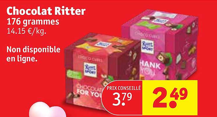 chocolat ritter 176 grammes
