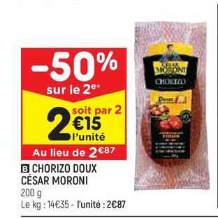 Chorizo Doux César Moroni