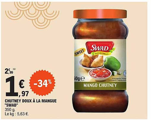 chutney doux à la mangue "swad"