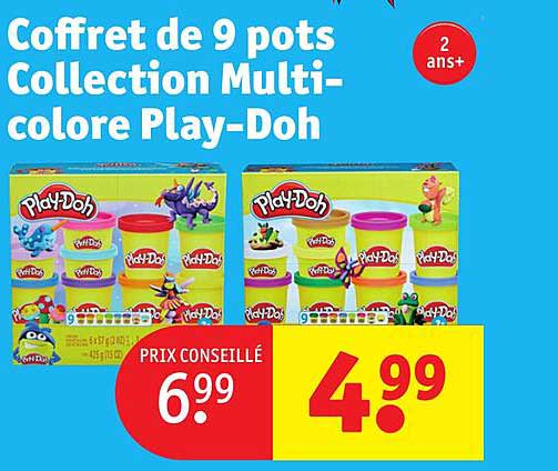 coffret de 9 pots collection multi-colore play-doh