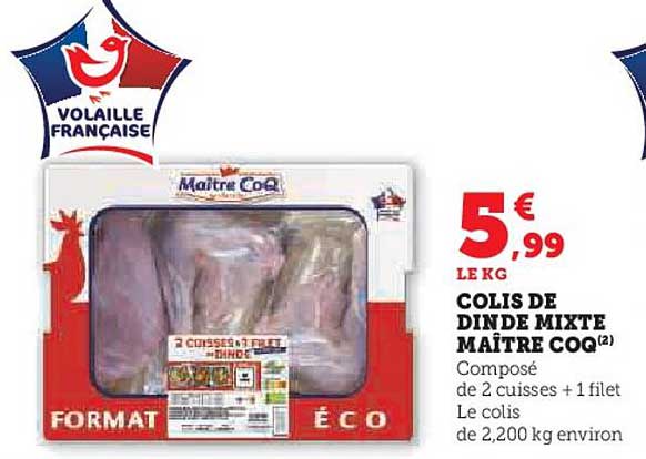 colis de dinde mixte maitre coq
