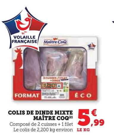 colis de dinde mixte maître coq