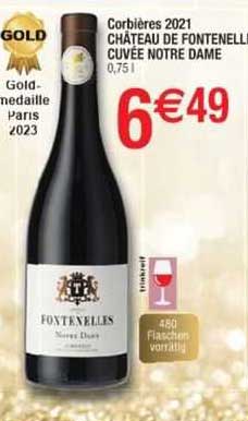 corbières 2021 château de fontenelles cuvée notre dame