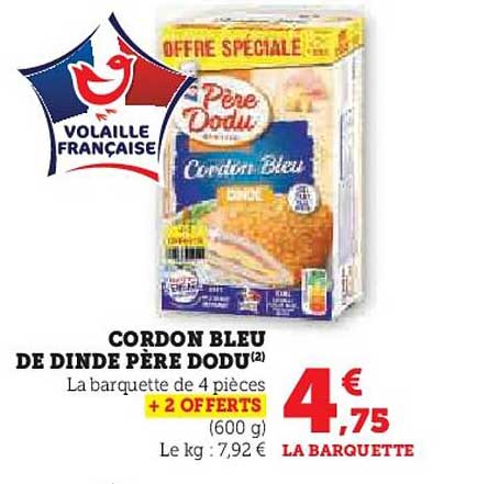 cordon bleu de dinde père dodu