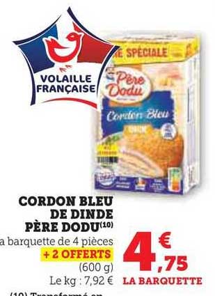 cordon bleu de dinde père dodu