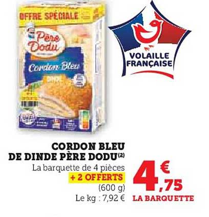 cordon bleu de dinde pere dodu