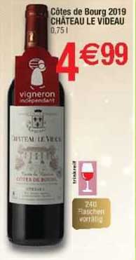 côtes de bourg 2019 château le videau