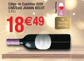 côtes de castillon 2020 château joanin bécot