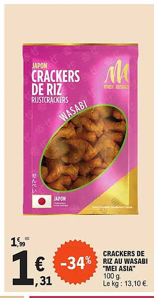 crackers de riz au wasabi "mei asia"
