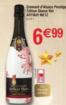 crémant d'alsace prestige édition sleeve rot arthur metz